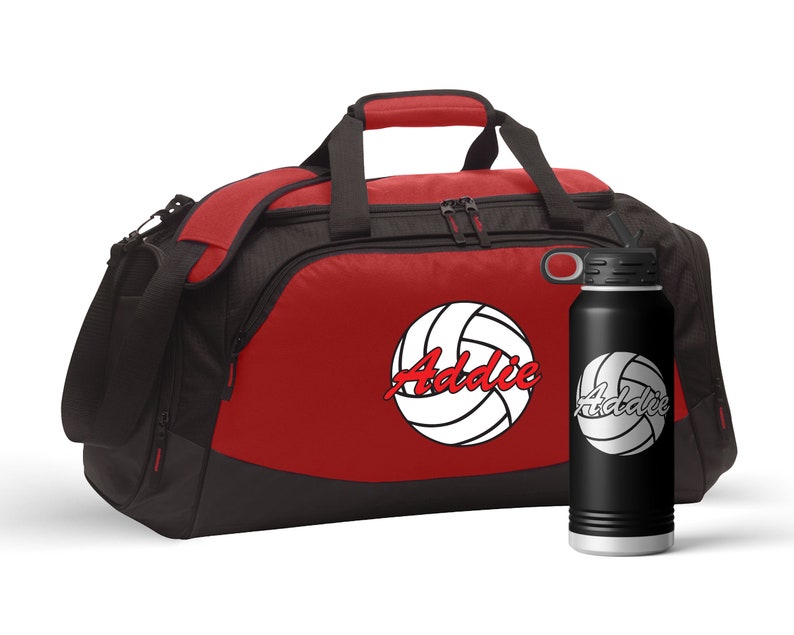Volleyball Bag Personalized Volleyball Gifts for Girls Volleyball Water Bottle Volleyball Player Gift Volleyball Team Gifts FREE SHIPPING Red