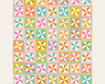 Quilt Kit SHIPPING IN MAY - Lemonade Kit #1: Medium Throw - Pattern Option