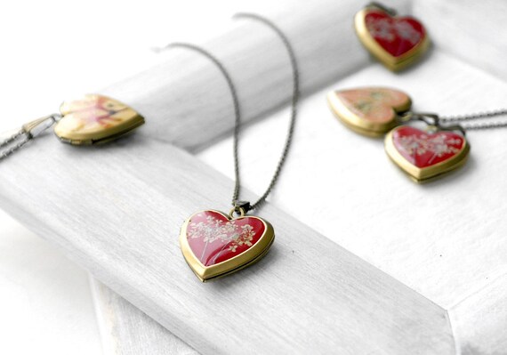 Para mujer Pulsera cadena de San Valentín Corazón Rojo Corazón Medallón