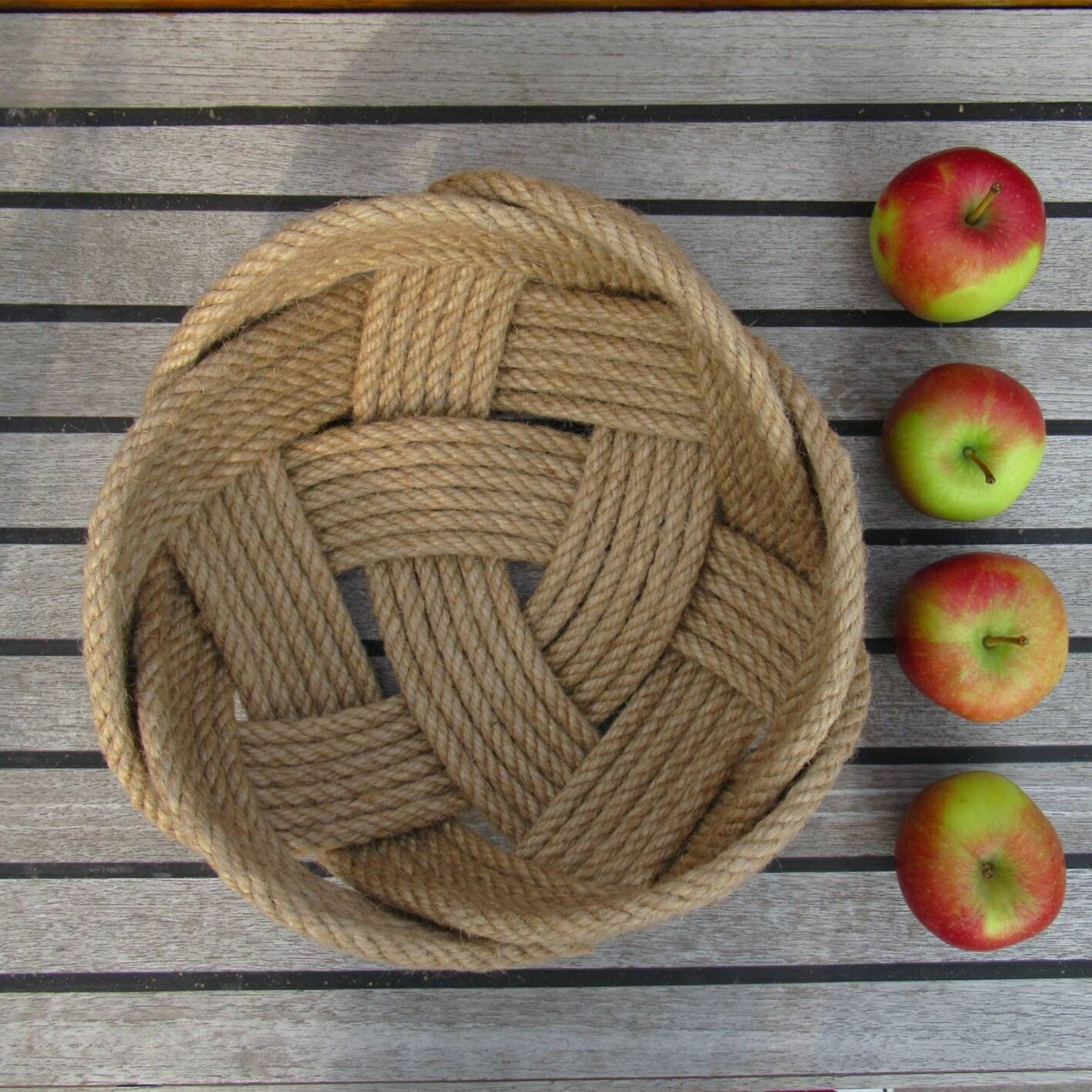 Natural Rope Fruit Basket 10 inch Diameter. Etsy