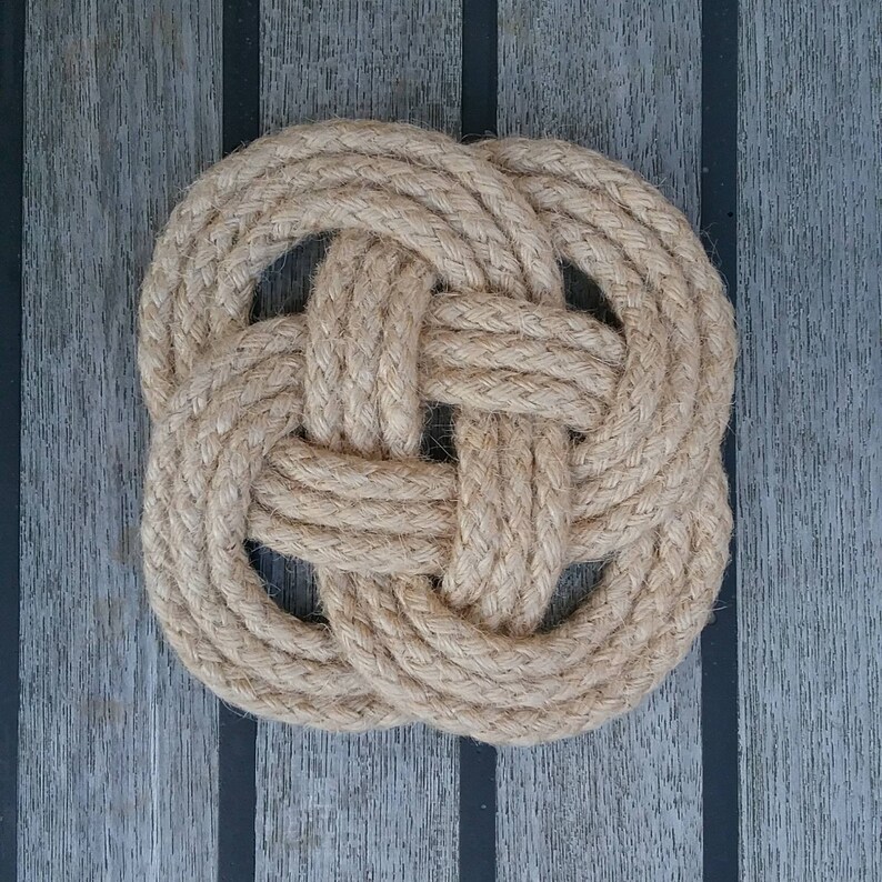 Nautical Jute Rope Knot Coasters. Sets of 4 6 or 8. Etsy