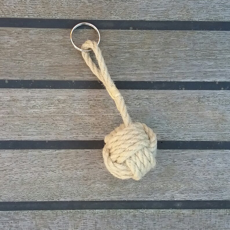 Nautical Rope Keyring key Chain. Small Monkey's Fist Etsy UK