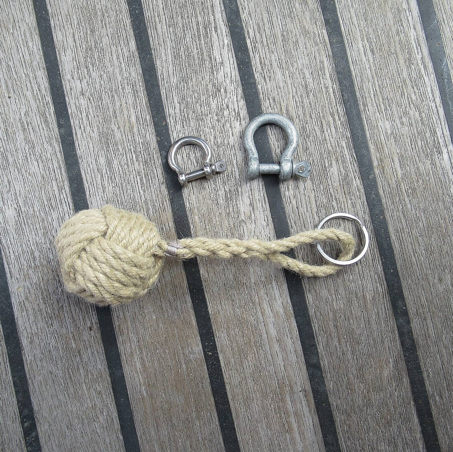 Rope Knot Key Ring Nautical Knot and splice Gift for a Etsy