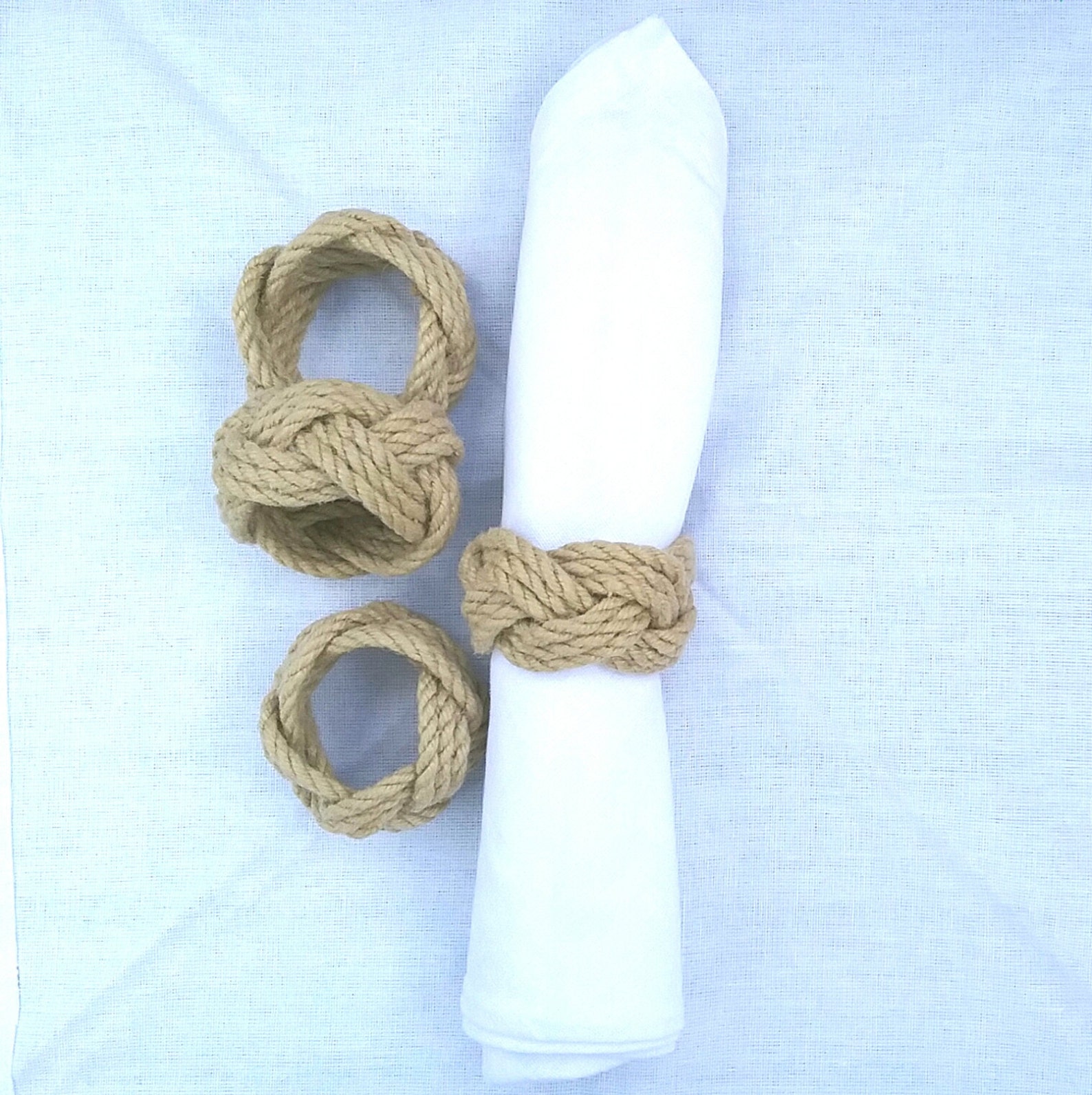 Nautical Rope Napkin Rings Sets of Four Six or Eight. Rustic Etsy
