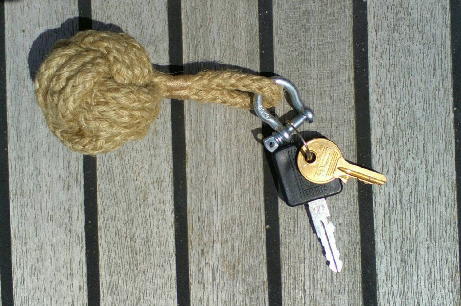 Rustic Rope Key Ring Nautical Knot Gift for Sailor Chunky Etsy