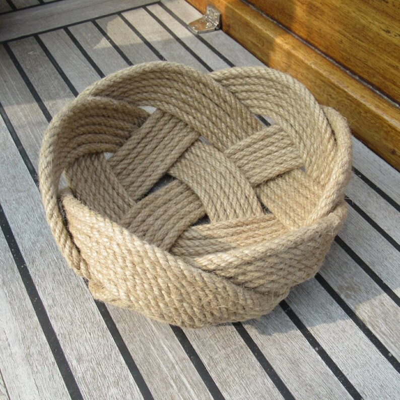 Nesting Baskets Handmade Set of Three Natural Jute Rope Etsy