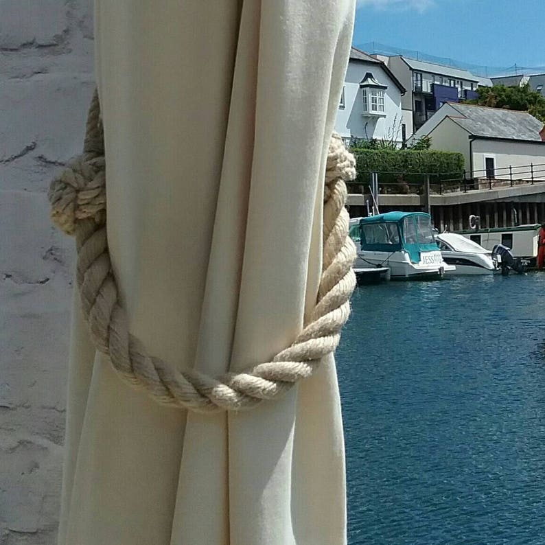 Nautical Rope Curtain Tieback With Turks Head Knots Beach Etsy