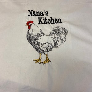 Nana's Kitchen Embroidered Hand Towel with Farm Chicken image 1