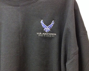 US Airforce Retired  Embroidered Sweat Shirt