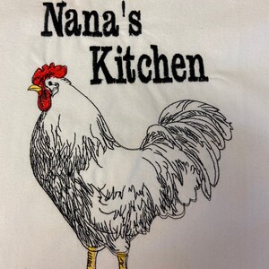 Nana's Kitchen Embroidered Hand Towel with Farm Chicken image 2