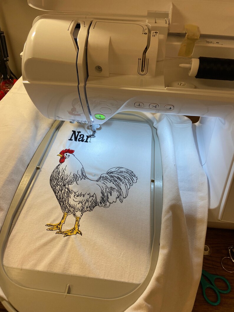 Nana's Kitchen Embroidered Hand Towel with Farm Chicken image 4