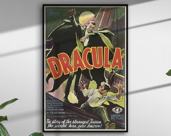Vintage Horror Movie Poster Dracula hollywood art print vampire