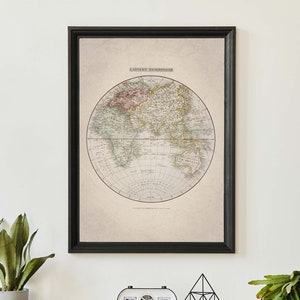 Vintage Karte, historische Weltkarte, antike Karte, Reisegeschenk