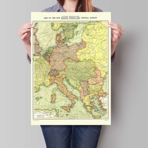Europa Reise Karte Kunstdruck, Balkan Karte Wand Kunst, Reise Urlaub Poster, Reisegeschenk