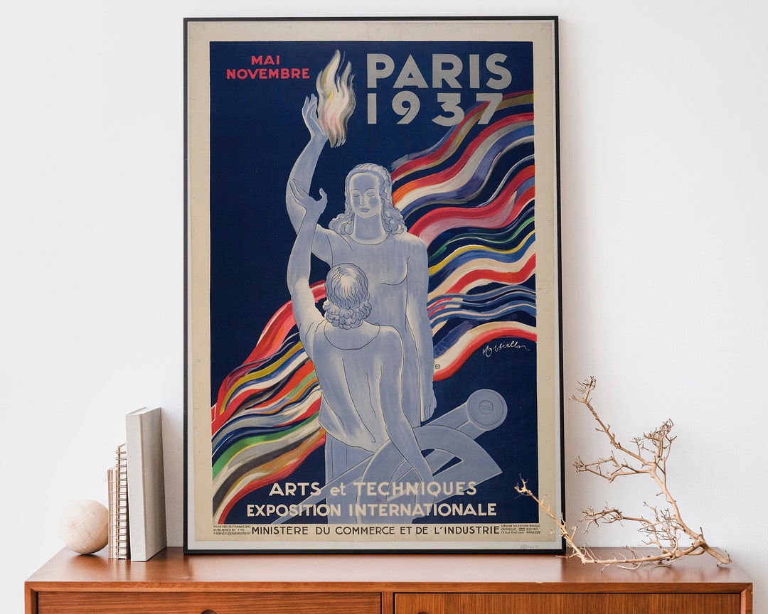 Poster 5ème Biennale De Paris Rekh – Affiche Vintage 40x60cm – PostersAndCo