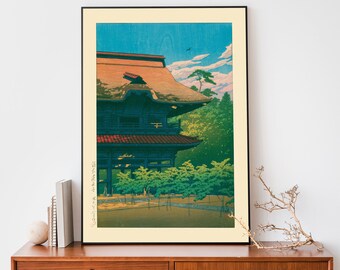 Vintage Framed Original Oil Painting: Asian Harbor Scene | L