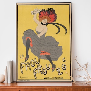 Lámina artística vintage de Mujer Bailando, póster francés Art Nouveau, póster publicitario de Leonetto Cappiello