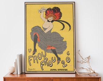 Dancing Woman Vintage Art Print, Art Nouveau French Poster, Leonetto Cappiello Advertising Poster