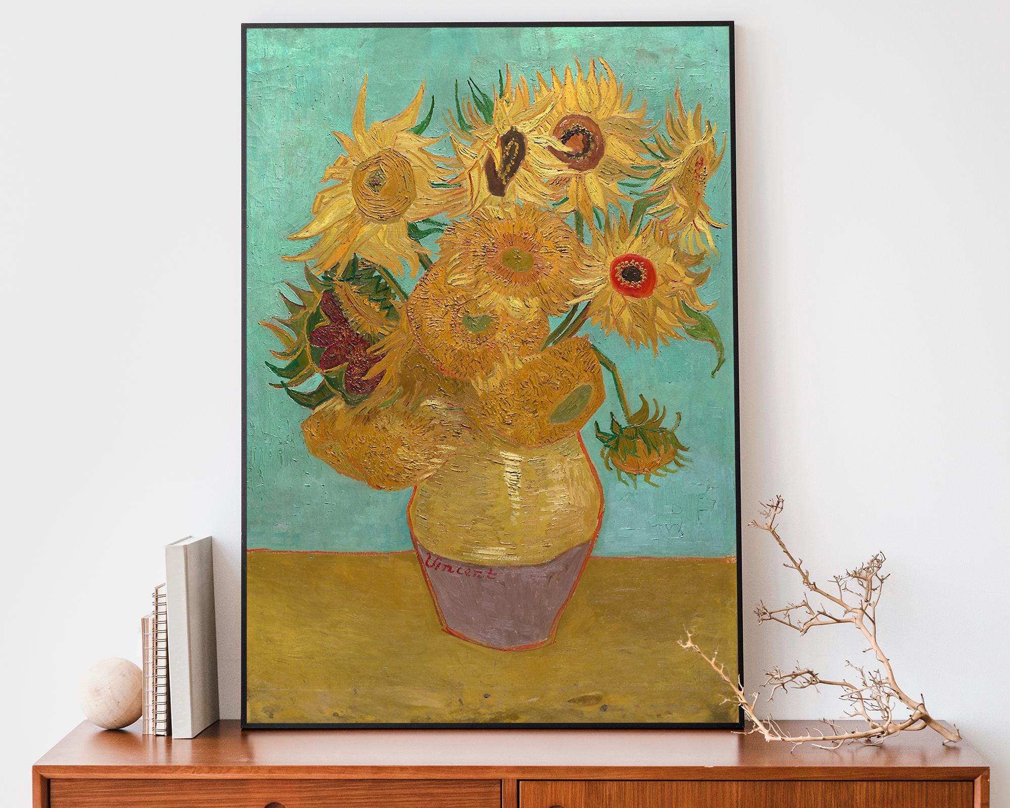 Vincent van Gogh Sunflowers Print, Classic Floral Wall Art, Vintage Impressionist Decor