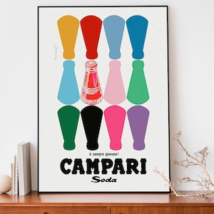 Manifesto Pop Art Vintage Campari Soda, Stampa Francese Art Nouveau, Manifesto Pubblicitario Retro, Manifesto Fantastico