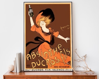 Vintage Absinthe Ducros Fils Art Nouveau Poster