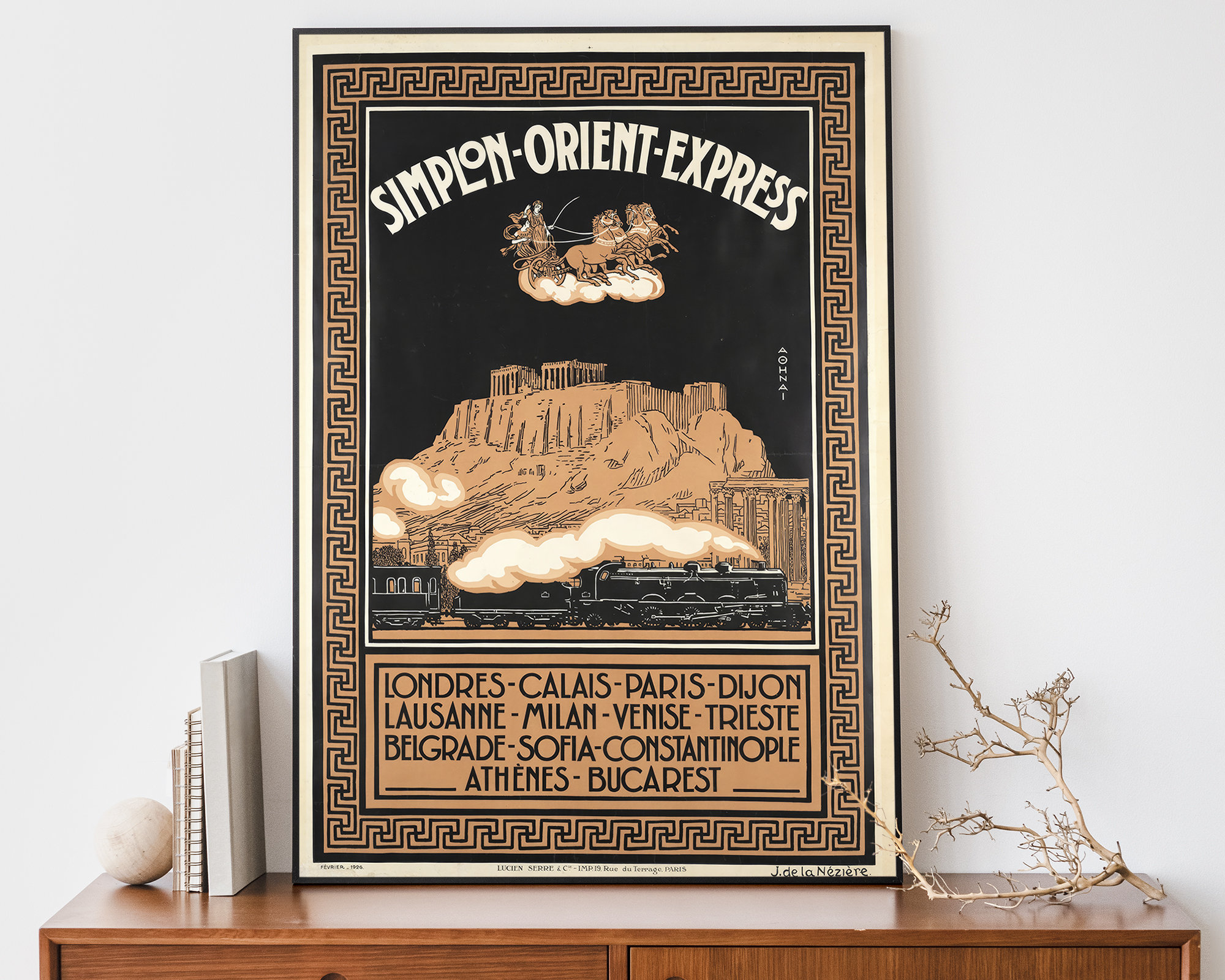 Vintage Orient Express Poster, Retro Travel Art Print, Travel Gift
