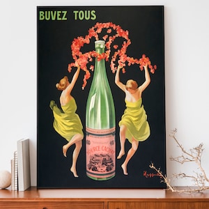 Vintage Leonetto Cappiello Poster, Buvez Tous Evian Cachat Vintage Food & Drink Wall Art, Art Nouveau French Print, Retro Advertisement