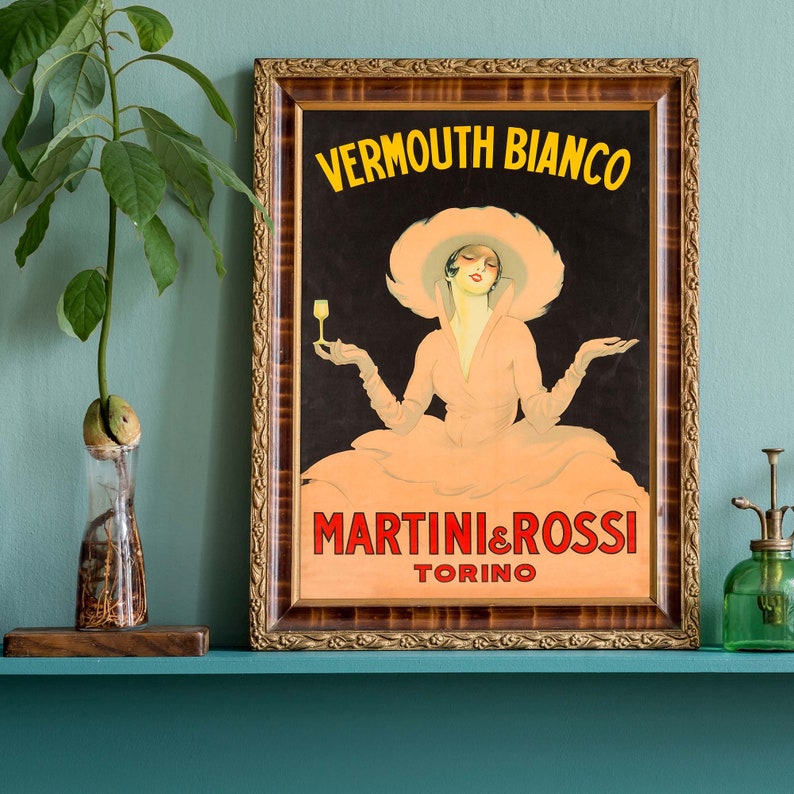 Vintage Poster Martini Vermouth Art Nouveau French Print Etsy