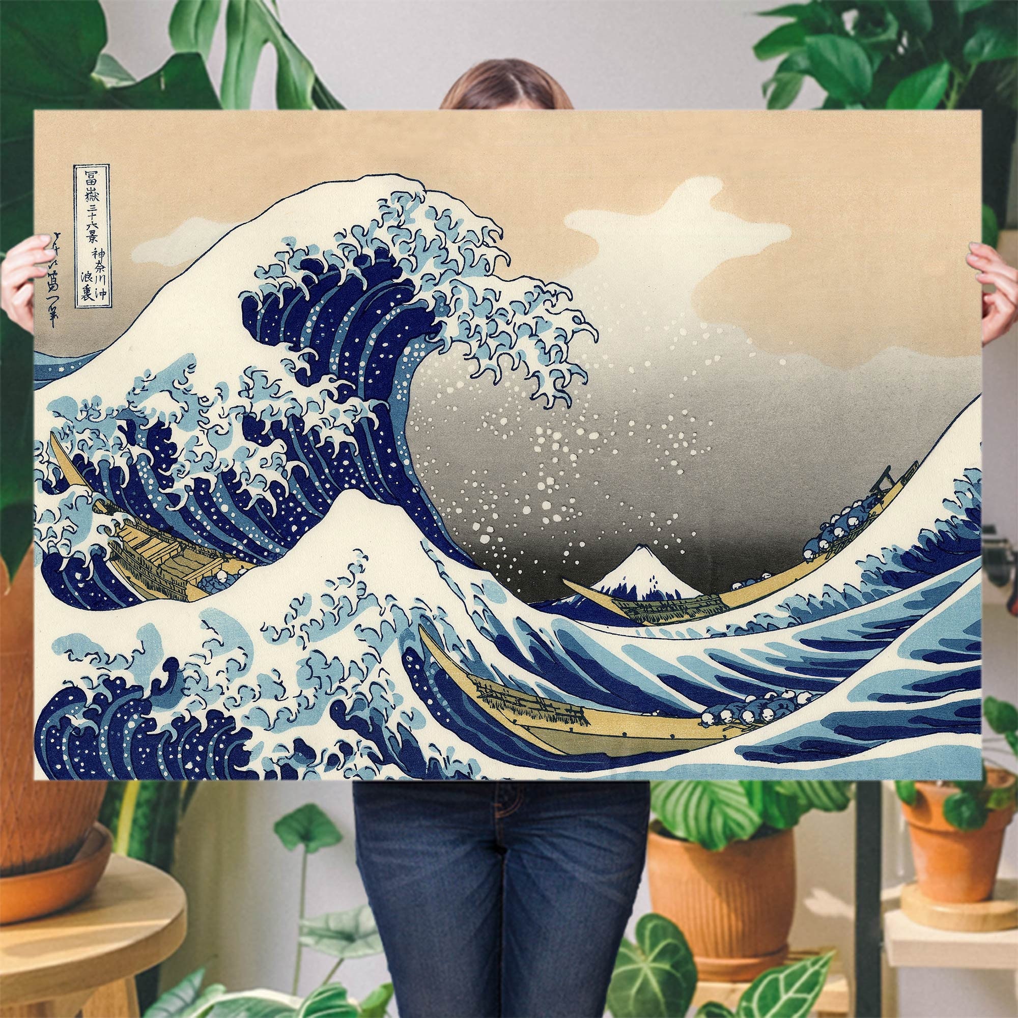 The Great Wave Vintage Japanese Art Print, Katsushika