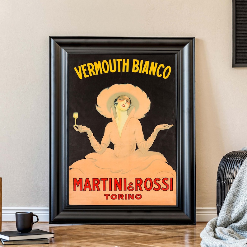 Vintage Poster Martini Vermouth Art Nouveau French Print Etsy