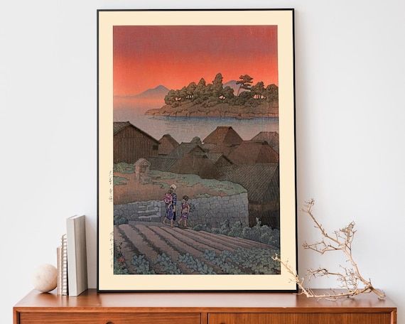 ぷうあさま専用（原画）穏やかな季節 ほか　9点おまとめ Kawase Hasui Amakusa Print – Vintage Japanese Woodblock Art - Etsy
