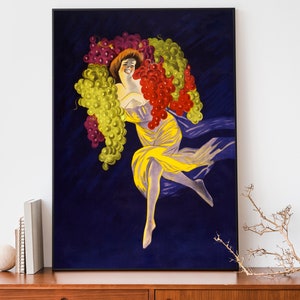 Vintage Leonetto Cappiello Poster, Gautier Frères Cognac Wall Art, Art Nouveau French Print, Alcohol Advertisement