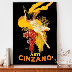 Vintage Leonetto Cappiello Poster, Asti Cinzano, Art Nouveau French Print, Alcohol Advertisement