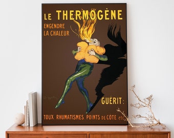 Leonetto Cappiello Vintage Art Print, Le Thèrmogène Combat Toux Vintage Print, Art Nouveau French Print
