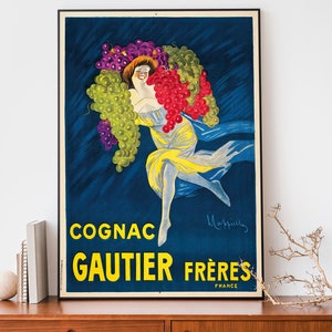 Vintage Leonetto Cappiello Poster, Cognac Gautier, Art Nouveau French Print, Alcohol Advertisement