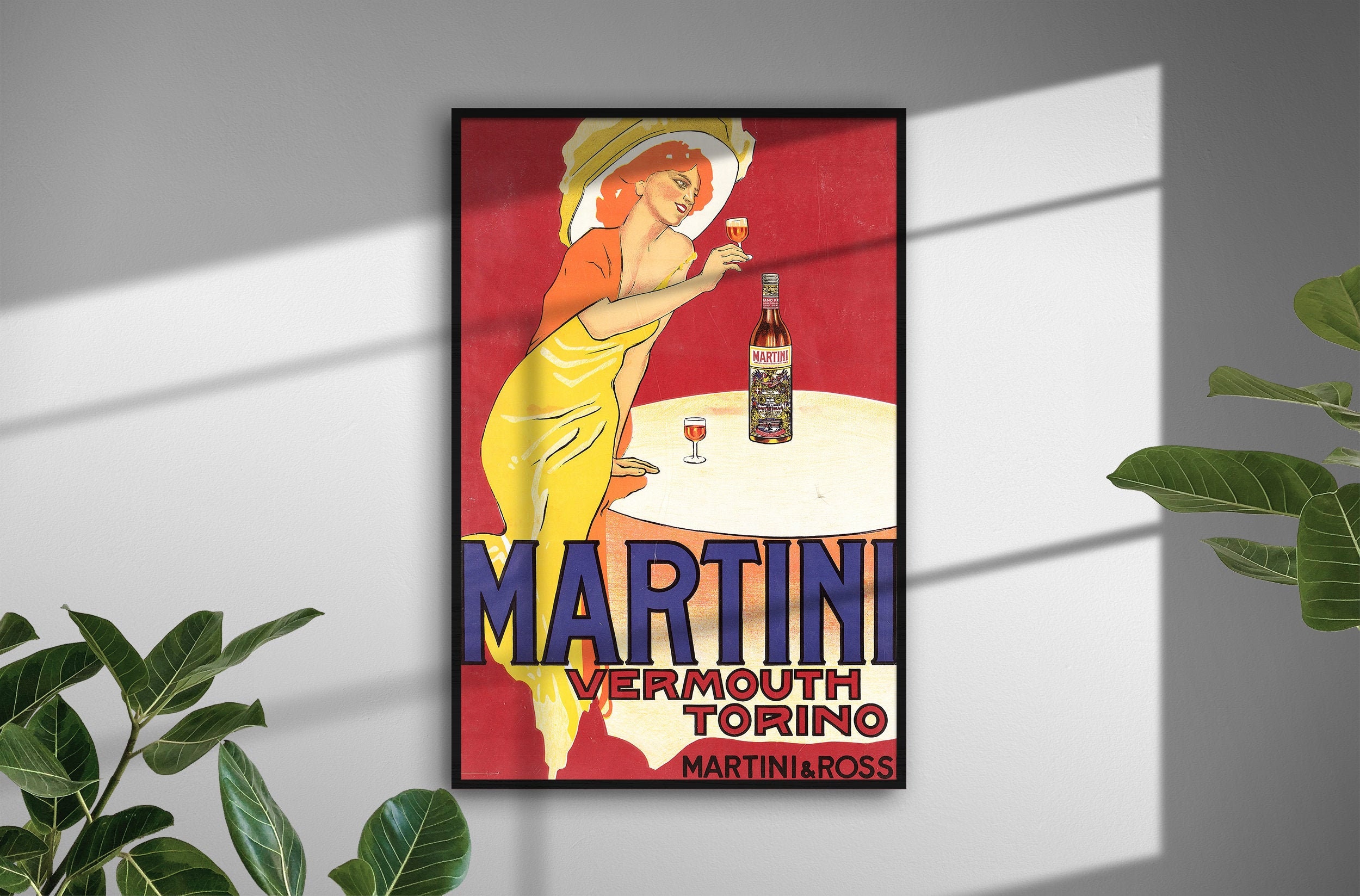 Martini Vermouth Vintage Art Print Art Nouveau French Wall Etsy