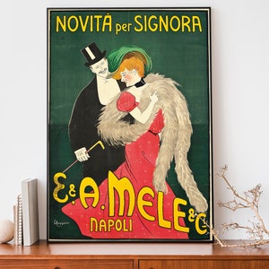 Vintage Leonetto Cappiello Poster, Retro italienischer Werbedruck, Jugendstil französische Wandkunst, Modedekor