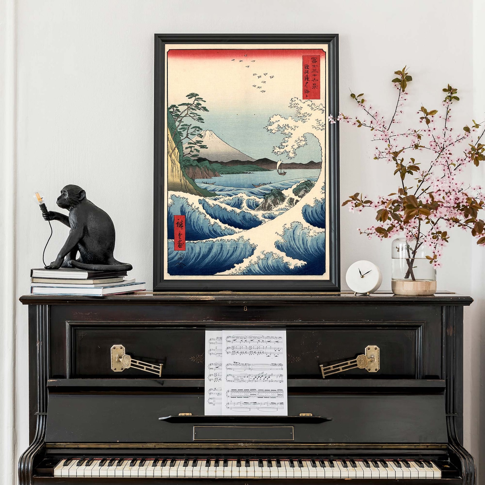 Poster Giappone 20x30 - Utagawa Hiroshige 'Il Mare Di Satta' - Stampa D'arte - Foto 2