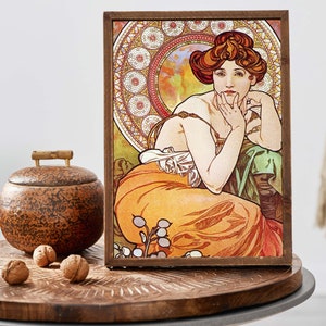 impression d'art vintage Alphonse Mucha, affiche française Art nouveau, Illustration classique image 8