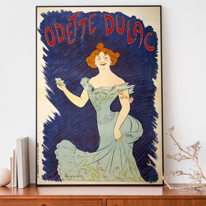 Leonetto Cappiello Odette Dulac Plakat, Vintage Werbeplakat, Jugendstil Französischer Druck