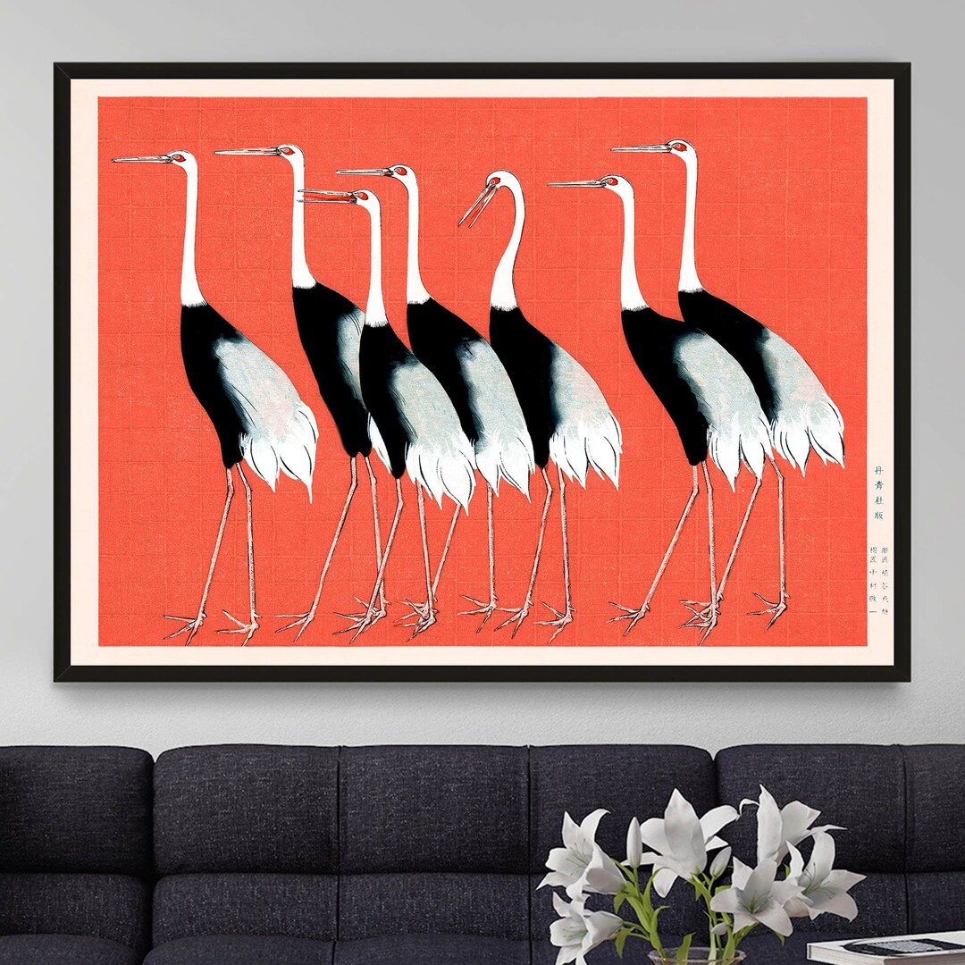Wee Blue Coo Herons Cranes Flock Birds Ogata Korin Italy