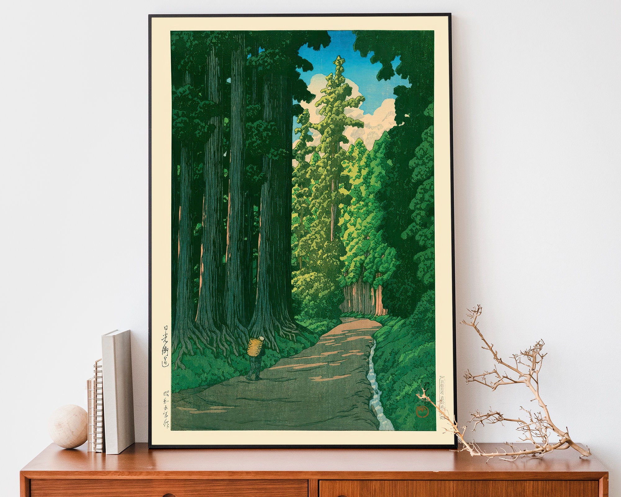 Vintage Japanese Forest Poster, Woodblock Art, Road to Nikko by Kawase Hasui, Japandi Decor, Botanical Wall Art - Etsy Vintage Japanese Forest Poster, Woodblock Art, Road to Nikko by Kawase Hasui, Japandi Decor, Botanical Wall Art - Etsy