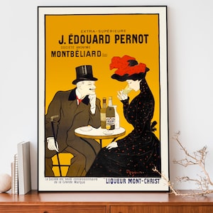Vintage Alcohol Print, Leonetto Cappiello Poster, Edouard Pernot&#39; Absinthe, Art Nouveau French Print, Alcohol Advertisement