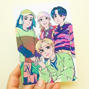 Shinee Hard poster lámina ilustración, shinee regalo para shawol merch kpop