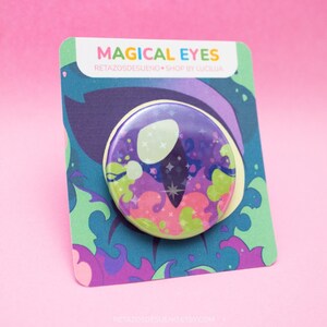 Dragon magical eyes pin badge for bags and clothes, decora fairy key pastel pastel goth yume kawaii jfashion badges pin
