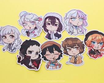 Osamu Dazai Chuuya Nakahara sticker, bsd stickers Atsushi Akutagawa Fyodor sigma gogol angels of decay sticker