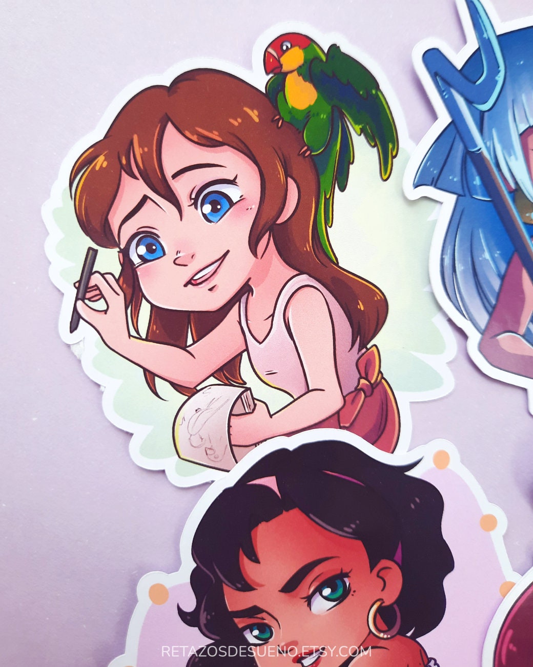 Disney Girls Sticker Pack, Kida Atlantis Sticker, Esmeralda Tarzan Jane ...