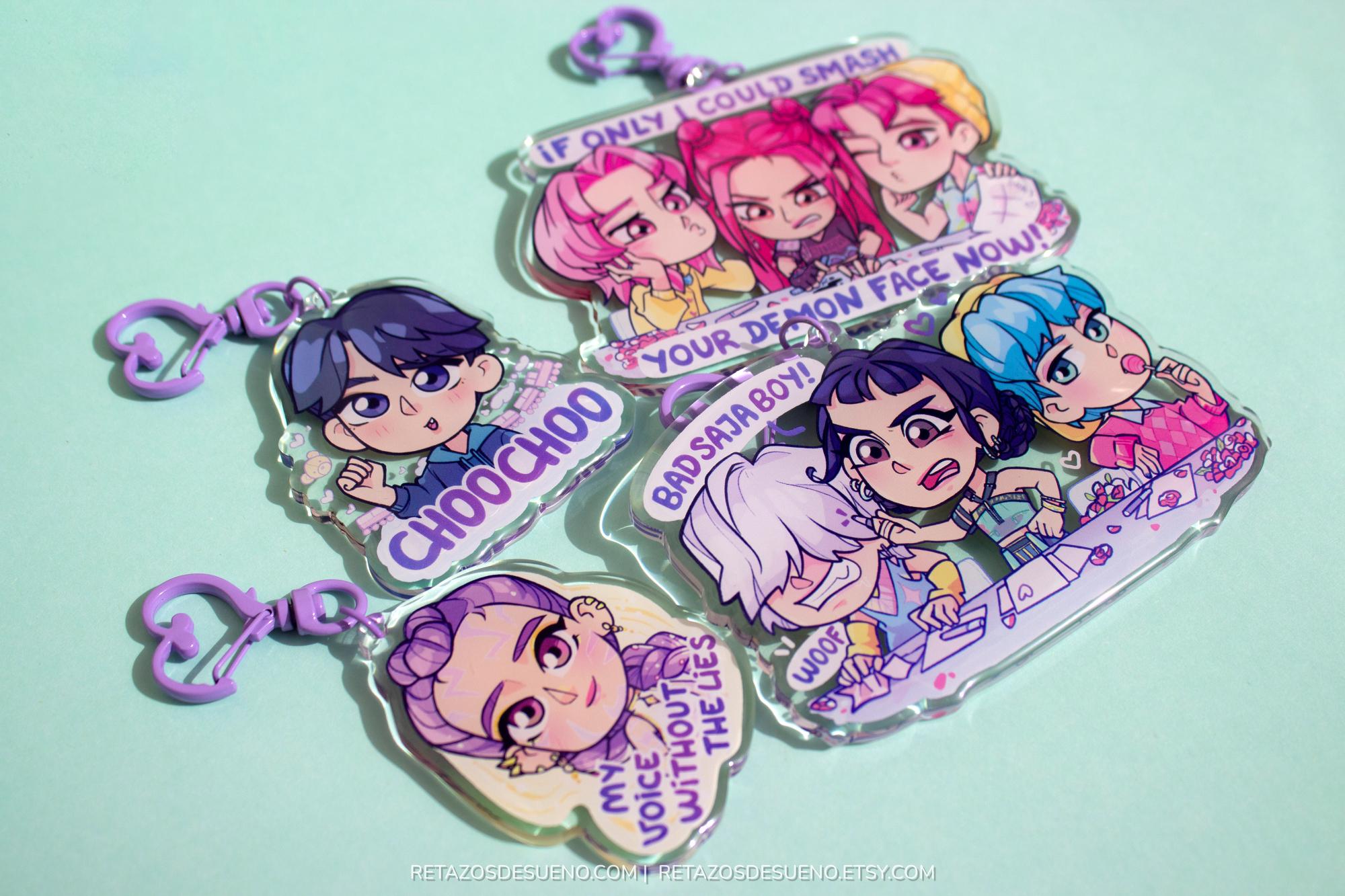 Kpop Demon Hunters Keychain, Saja Boys Huntrix Keychain, Rumi Jinu