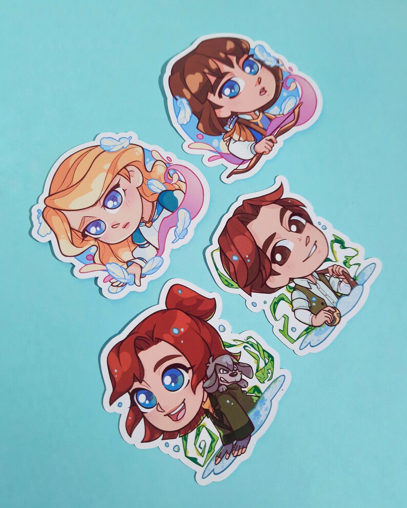 ANASTASIA ODETTE STICKER derek dimitri chibi art christmas, swanprincess cute stickers christmas, anastasia don bluth stickers fanart image 2