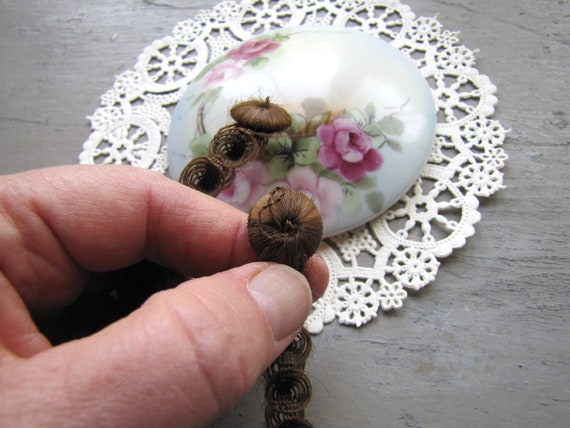 Antique Swedish Style Hairwork Necklace , Mournin… - image 4